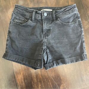 SO Black Jean Rolled Hem Shorts - 3